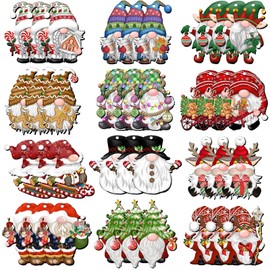 EDLMKM 36Pcs Christmas Ornament Decorations, Christmas Hanging Ornaments Tree Decorations, Xmas Tree Decor, Gnomes Pendant, for DIY Crafts Christmas Holiday Trees Decorate (2)