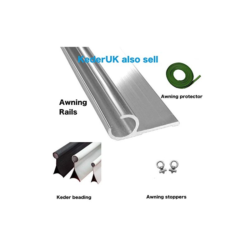 KederUk Awning Rail Piping 7.5 mm Double Flap + Solid