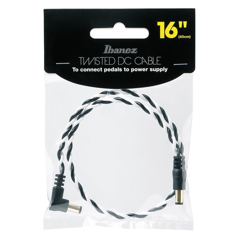 Ibanez DCT16-BWH Twisted Pair Construction DC Cable White & Black