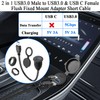 QIANRENON 2-in-1 USB3.0 to USB3.0 & USB C Threaded Fixed