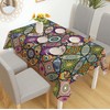 iEvery Boho Wipeable Tablecloth Rectangular, Mandala Polyester Waterproof Table Cloth