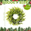 4 Pcs Christmas DIY Gree Wreath 10 Inch Christmas Green