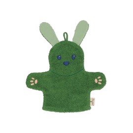 Sterntaler Baby Unisex Wash Mitt Baby GOTS Wash Mitts Kinni - Wash Cloth Children, Baby Washcloths, Children's Wash Cloths - Organic - Dark Green