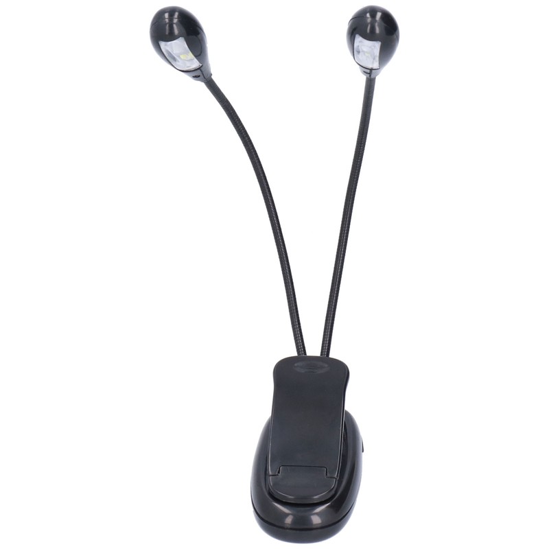 LED Book Light Eye Protecting 360° Rotatable White Light Double