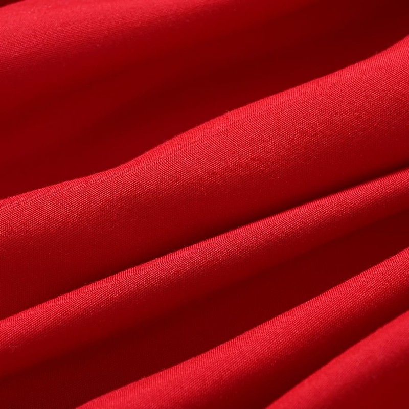 Fitted bed Sheet 40CM Extra Deep Red King Bed Size