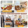 [Upgraded] 2-tier Stackable Bamboo Pantry Storage Bins, Potato and Onion