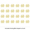 Gold Glitter 60 - No-Mess Real Gold Glitter Cut-Out Numbers