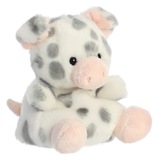 Aurora® Adorable Palm Pals™ Piggles Spotted Piglet™ Stuffed Animal - Pocket-Sized Fun - On-The-Go Play - White 5 Inches