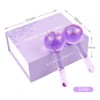 2Pcs Ice Facial Rollers Crystal Ball Refreshing Beauty Massager Roller