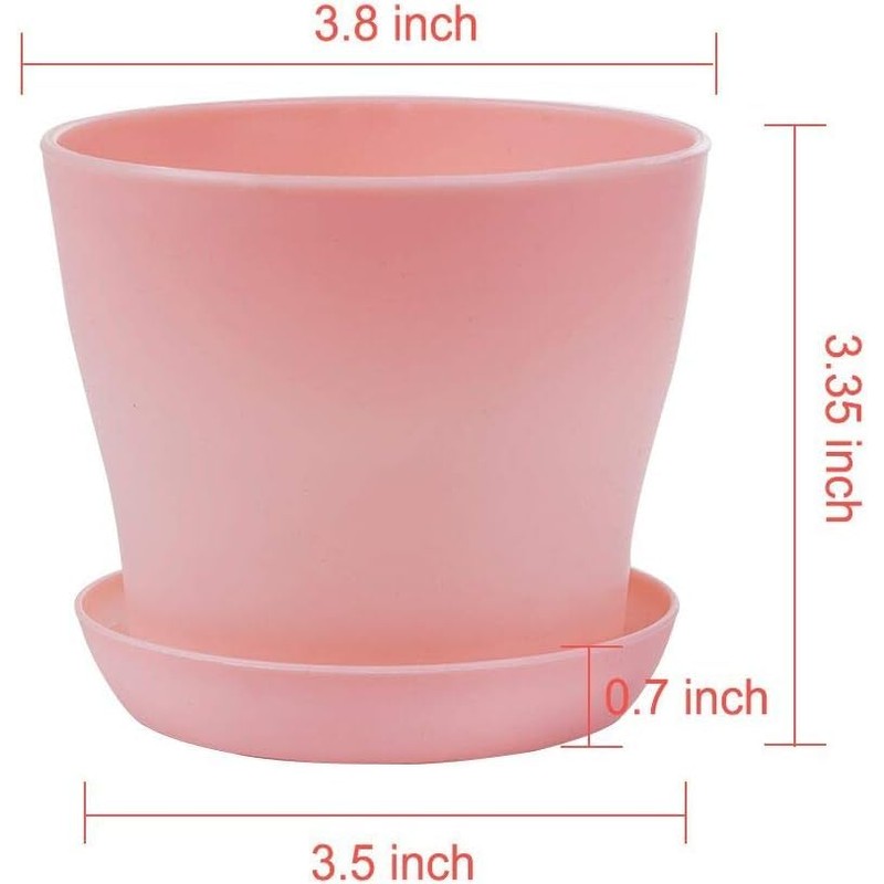MUETKNYE 10 Pcs Plastic Planters Indoor Pots, Mini Flower Seedlings