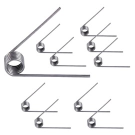 Qrity Pack of 10 Small Torsion Springs Made of 304 Stainless Steel, Torsion Springs with 0.7 mm Wire Diameter, Outer Diameter 5 mm, 6 Rounds, 60° Deflection Spring