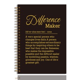 Difference Maker Journal Notebook Difference Maker Motivational Gifts for Women Men Social Worker Coworkers Mentor Boss Meeting Notebook for Work Hardcover 160 Pages Spiral Encourage Notebook1203
