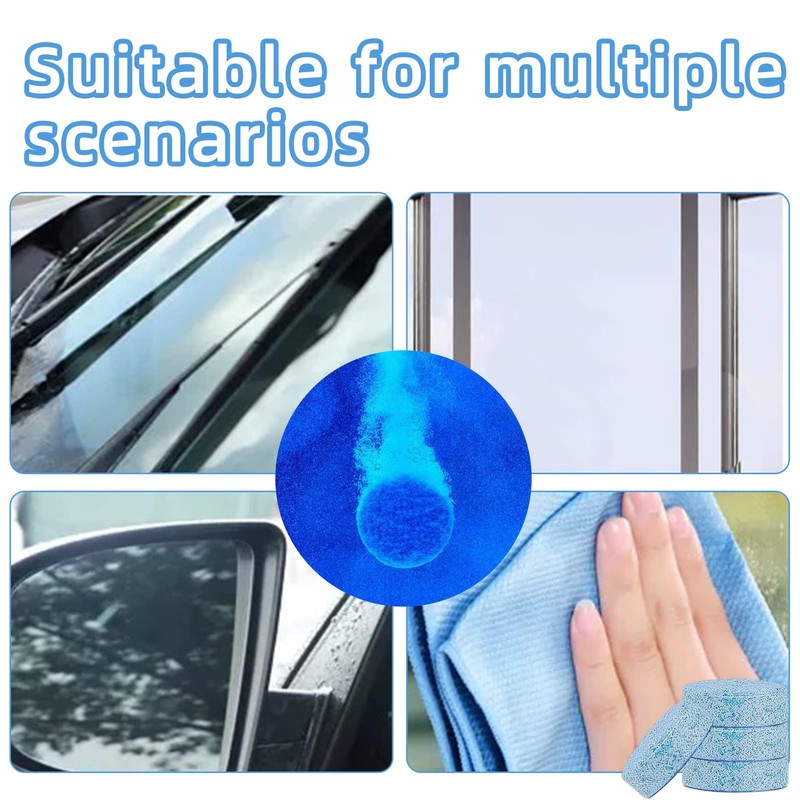 80pcs Car Screenwash Tablets, Concentrated Windscreen Car Wiper Solid Cleaning