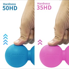 5BILLION Peanut Massage Ball - Double Lacrosse Massage Ball & Mobility Ball for Physical Therapy - Deep Tissue Massage Tool for Myofascial Release, Muscle Relaxer, Acupoint Massage (Black)