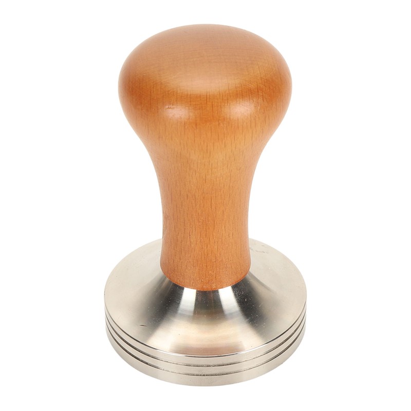 Coffee Tamper Solid Wood Handle Stainless Steel Easy to Use