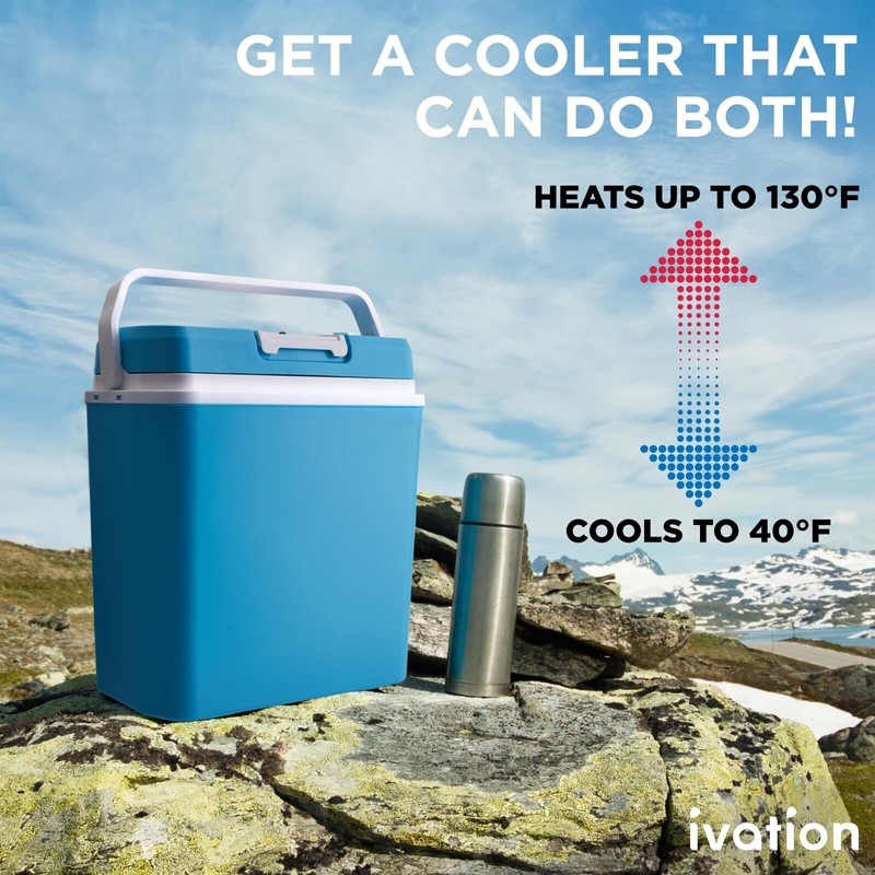 Ivation Electric Cooler & Warmer with Handle | 24 L