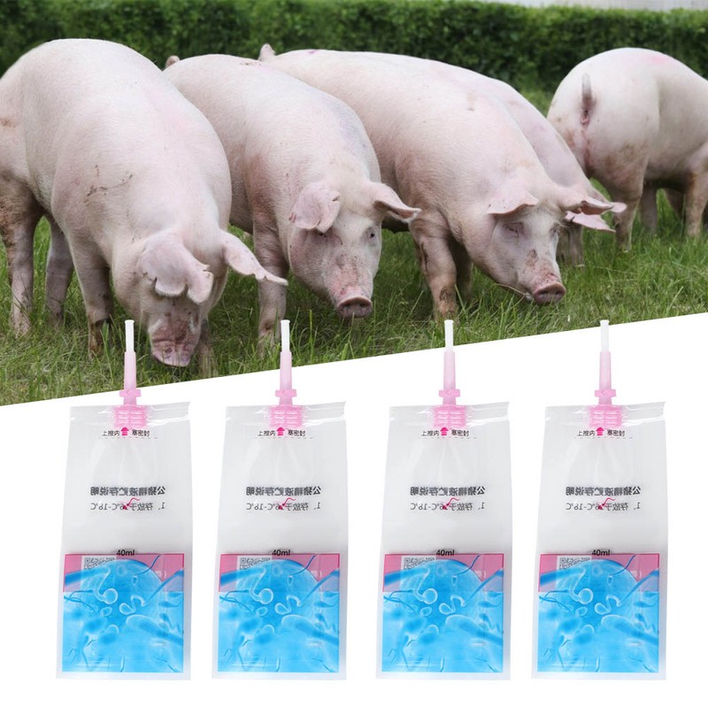 100pcs 40ml Disposable Plastic Pig Sheep Cow Insemination Semen Bag