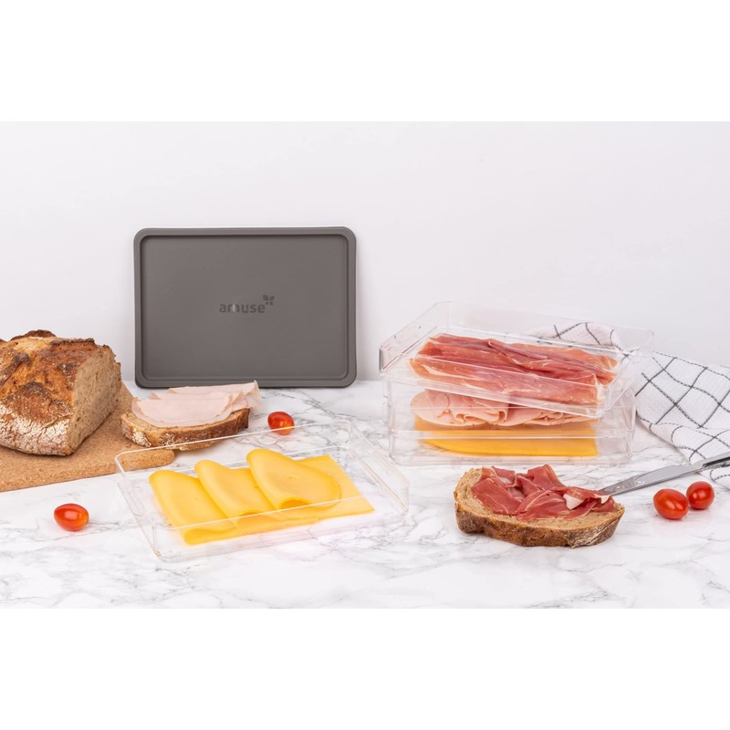 Harfield Tableware Meat & Cheese 4 Compartment Box with Lid