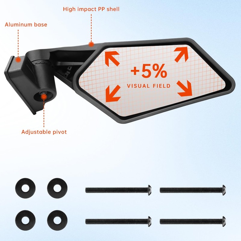 SHEJISI X3 Mirrors,Explosion-proof glass upgraded Maverick X3 side view mirrors