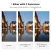 K&F Concept 40.5mm Black Diffusion 1/4 Filter & CPL 2-in-1
