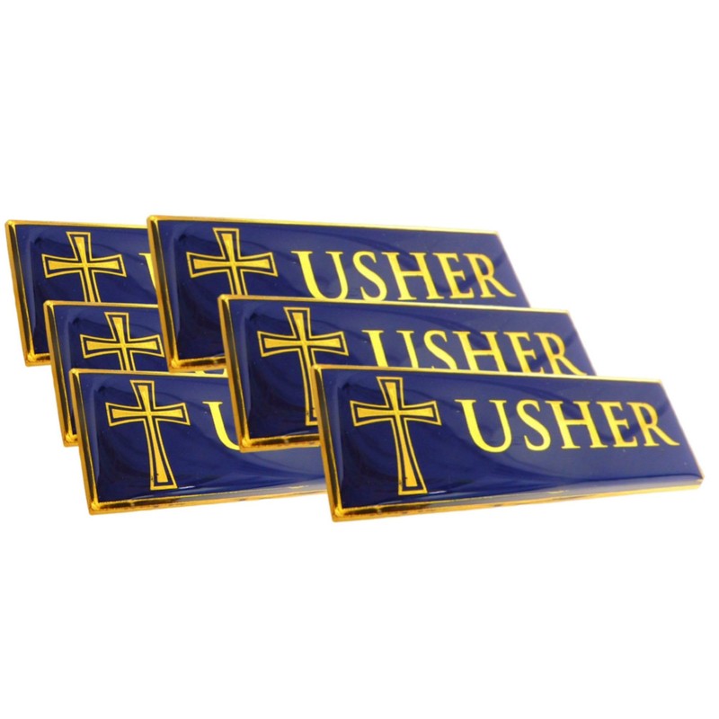 Westmon Works Usher Pin Church Service Badge Accessory, Set of