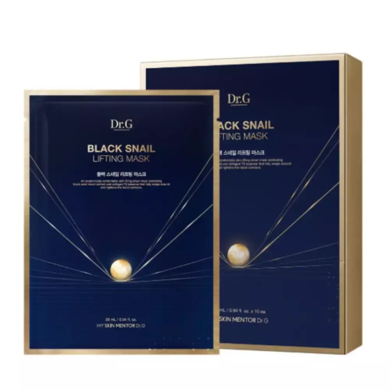 Dr.G 닥터지 블랙 스네일 마스크팩 탄력팩 영양 10개입 BNS Dr.