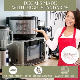 Instant Pot Decal Stickers Happiness is Homemade Kitchen Appliance Decor Glossy Black
