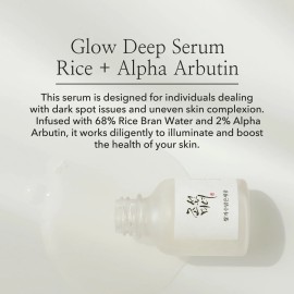 Beauty of Joseon Glow Suero Profundo Arroz + Alfa-Arbutina, 30 ml/1,01 fl oz EXP:12/26