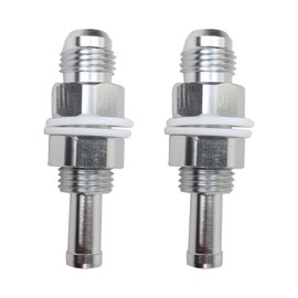 2 Pack -6AN Male Flare Bulkhead To 5/16 Hose Barb Fuel Tank Fitting 6An 6 AN