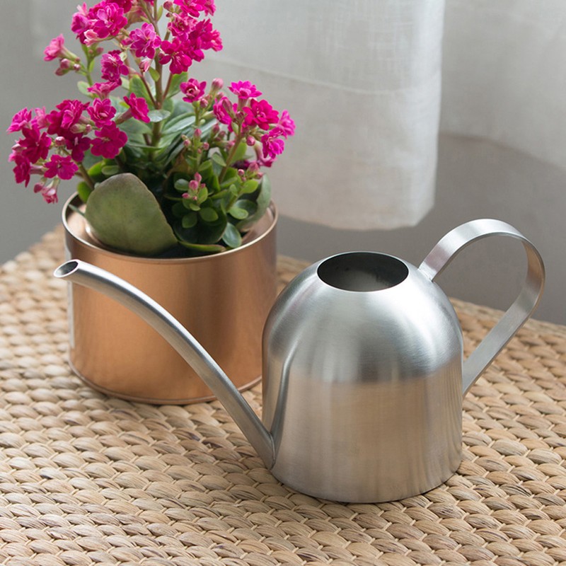 500ml Stainless Steel Indoor Outdoor Watering Can Garden Plant Flower