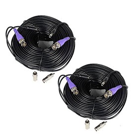 VideoSecu 2 Pack 150ft HD Security Camera Video Power Cables Pre-made All-in-One Extension Wire Cord with BNC RCA Connectors for 720P 960P 960H CCTV Surveillance Camera DVR System WUB