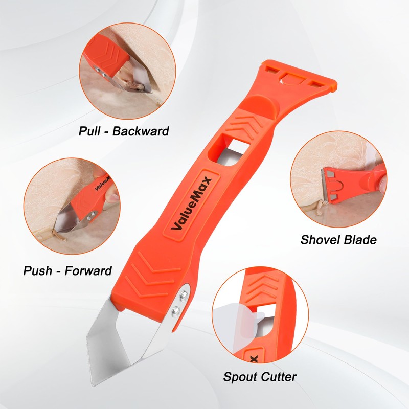 ValueMax Caulk Gun and Caulk Scraper Kit, 10 OZ Silicone