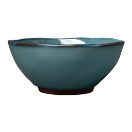 Sango Toren 16-Piece Casual Denim Stoneware Dinnerware Set – Service for 4, Featuring Stunning Blue Reactive Glaze, for Everyday Dining & Entertainment, Microwave & Dishwasher Safe