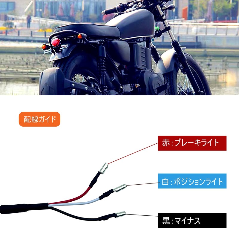 E-Mark Certified, DOT Certified, Motorcycle Tail Lamp, Integrated LED, DC