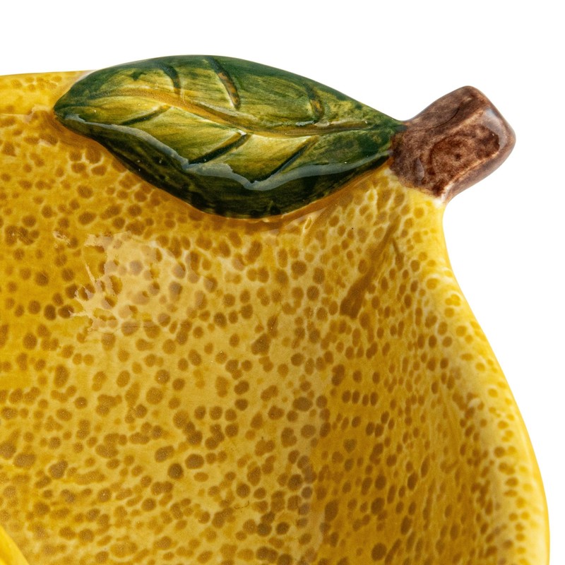 Creative Co-Op Countryside Citrus Stoneware Lemon Juicer, Multicolor