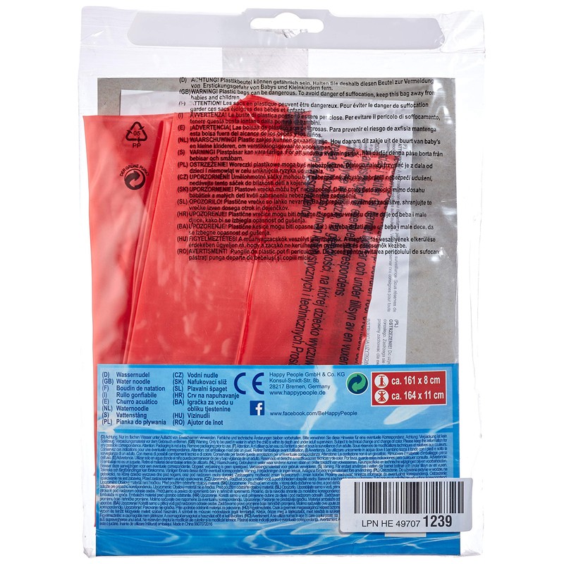 Happy People 77810 Inflatable Water Noodle, Approx. 160 x 6.5