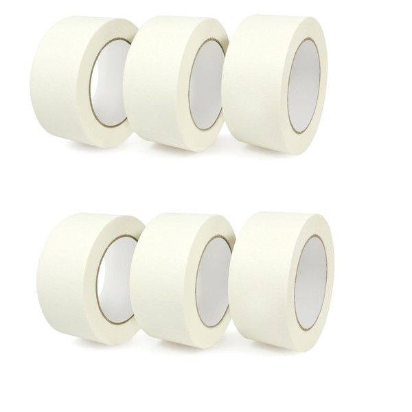 AntDau71® Masking Tape Standard 50mm Pack of 6 Rolls Paper