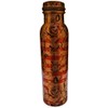 Purpledip Colorfully Printed Ayurveda Beneficial Leakproof Pure Copper Bottle, 1L (11627B)