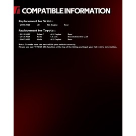 Torchbeam Rear Shocks Absorber Struts Amortiguadores Traseros Replacement for Scion xD 2008-2010 5624 * 2