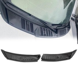 MiKaFex Windshield Wiper Cowl Cover Panel Compatible with 2015-2020 Ford F150，Left & Right Front Windshield Wiper Cowl Grille Insert Panel, Without Nozzles Hoses Replacement for FL3Z15022A69B