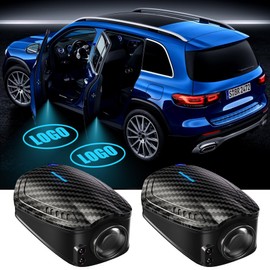 SPOBODY 2PCS Car Door Light Projector Car Door Projector Rechargeable HD Car Welcome Courtesy Ghost Shadow Lamp Fit for Cars (for F-O