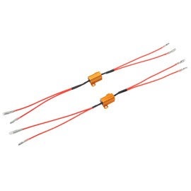 2 Pcs Error Free Load Resistor LED Light Bulbs Wiring Adapters for Daytime Running Fog Light