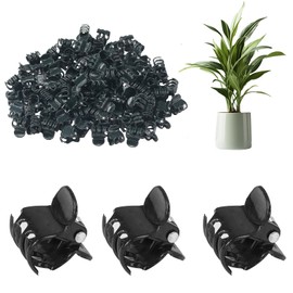 FALSKT Pack of 200 Orchid Clips, Plastic Plant Clips, Small Plant Clips in Claw Shape, for Supporting and Securing Plant Stems or Flowers, Dark Green