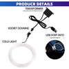 2 Stück 5m/16.4FT Innenraumbeleuchtung,Auto Led Innenbeleuchtung,USB EL Wire, Atmosphäre Licht,