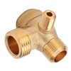 Check Valve, Brass 1-Way 1/2x3/8x10 Thread Connection Air Compressor Check
