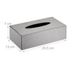 Relaxdays Cosmetic Tissues Box, Stainless Steel, Wet Wipes Container, Refillable,