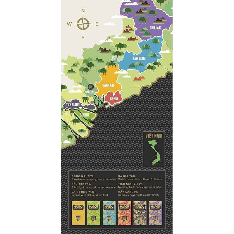 Marou 6 Piece Mini Bar Gift Set