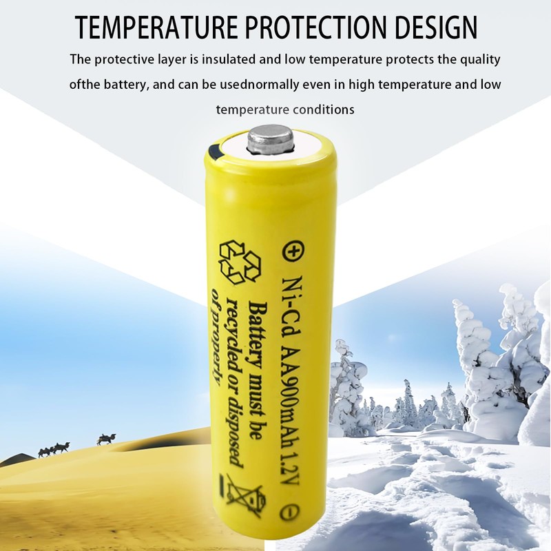 Ni-Cd AA 900mAh 1.2V Rechargeable Solar Light Batteries 4 PCS