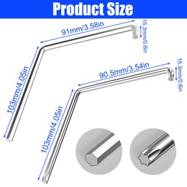 Window Adjustment Tool Set Curved Allen Key 4 mm and Torx TX15, Window / Door Adjustment Tool Set for Versatile Adjustment of Window Fittings
