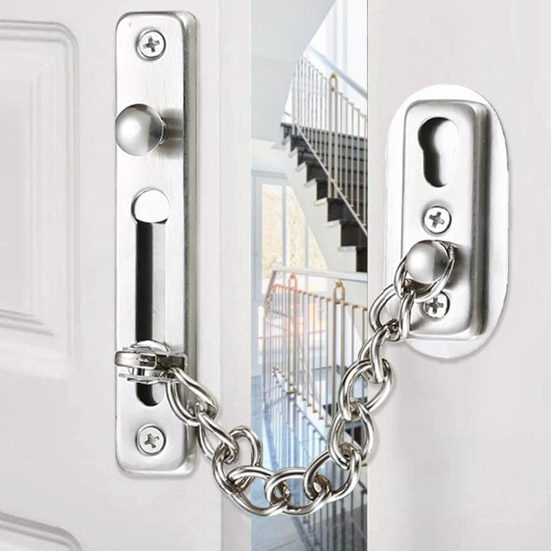 HOOZ Door Chain Stainless Steel Security Lock, Door Security Chain